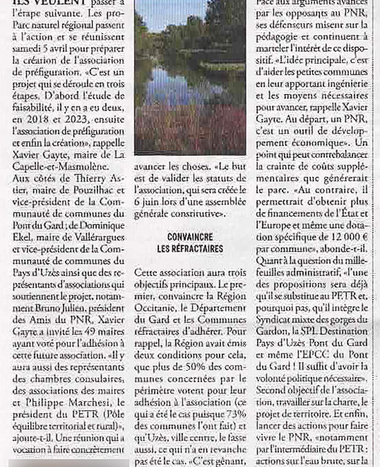 Un pas vers le PNR