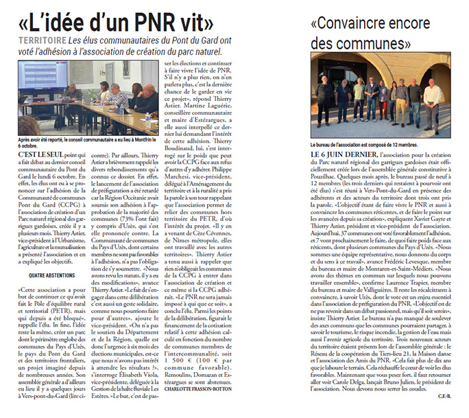 L'idée d'un PNR vit !